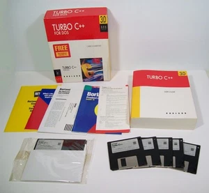 Borland Turbo C++ pour logiciel DOS 3.0 complet avec notices disques 3,5" & 5,25" - Photo 1/20