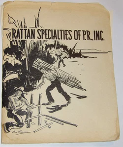 VTG 1950s-70s 'RATTAN SPECIALTIES OF PUERTO RICO' FURNITURE BROCHURE/PICTURES/++ - Imagen 1 de 24