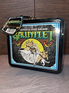 Gauntlet Tin Lunch Box With Tag Retro Look Midway Classic - Picture 1 of 9