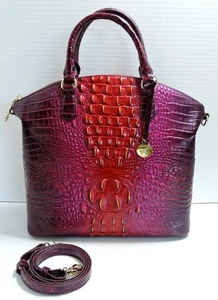 Brahmin Ruby Ombre Melbourne große Duxbury Krokoprägung Leder Umhängetasche Neu mit Etikett - Bild 1 von 11