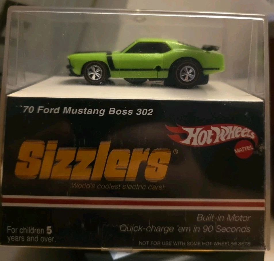  Ford Mustang Boss302 1970 Hot Wheels Sizzlers verde brillante nuevo sin abrir  Foto 1 de 4