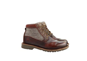 Olukai Men’s Hualalai Boots Size 10.5 Waterproof Brown Leather Lace Up Lug Sole - Picture 1 of 9
