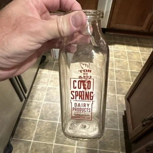 Cold Spring Dairy Products ACL Pint Milk Bottle Roanoke Virginia VA - Picture 1 of 12