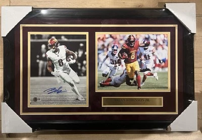 Brian Robinson Jr Commanders Signed 8x10 Photo Collage Beckett COA Framed! - Image 1 of 4