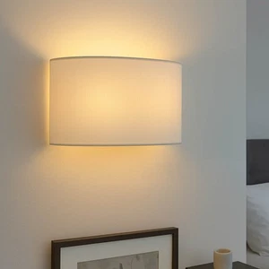 Aplique De Tela Up Down Crema Latón 2x E27 Lámpara De Pared Pasillo Dormitorio - Imagen 1 de 9