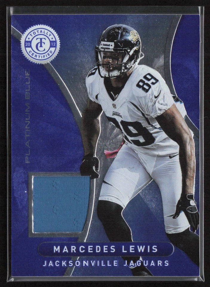 2012 Panini Totally Certified Blue GU Jersey /99 Marcedes Lewis #35 Jaguars - Image 1 of 2