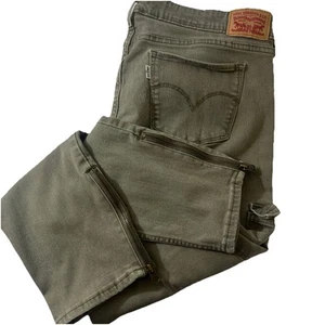 Levis 711 Skinny Jeans Damen olivgrün W33 Cargo Stretch Ankle Zip Hose - Bild 1 von 8