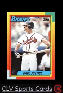 Baseball sports Topps Dave Justice Atlanta Braves Near Mint or Better Rookie - Picture 1 of 2