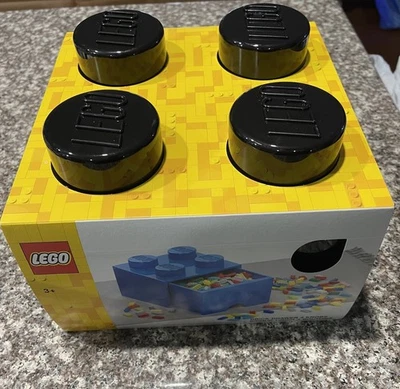 乐高砖抽屉 4 Knob 黑色积木存储全新带盒儿童玩具 — 第 1/3 张图片