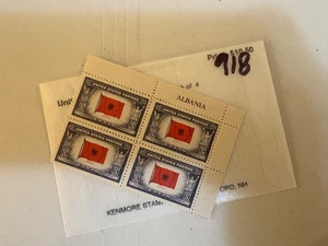 U. S. stamp plate block - 918 - Overrun Countries - Albania - comb. shipping! - Picture 1 of 1