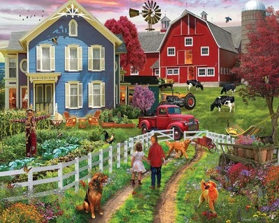 Puzzles Country Farm Life, 1000 Piece Jigsaw Puzzle - Imagem 1 de 4