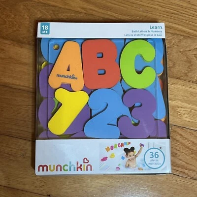 Nuevo en caja Juego de 36 letras y números de baño Munchkin - Multicolor 18M+  Foto 1 de 3