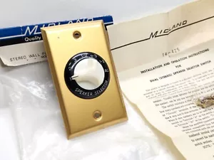 NEW Vintage Midland Stereo Wall Plate Selector Switch model 14-425 - Picture 1 of 5