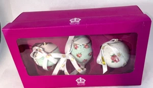 Royal Albert Christmas Ornaments Set of 3 652383741409 Bone China England Boxed - Picture 1 of 12