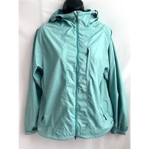 Royal Robbins Mint Teal Full Zip Jacket Light M Hooded Active Outdoors Hiking - Picture 1 of 8