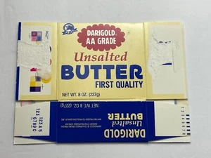 1990 DARIGOLD UNSALTED BUTTER Box vintage packaging movie TV prop - Picture 1 of 2