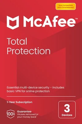 McAfee Total Protection 2025 - 3 Device 1 Year - Physical Posted Version - Image 1 of 4