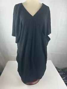 Women’s Joyspun Maternity Short Sleeve Wrap Nursing Shirt Size XXL Black EUC - Picture 1 of 3