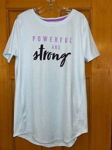 EUC Girls' Size Large All in Motion "Powerful and Strong" Short Sleeve Shirt - Picture 1 of 3