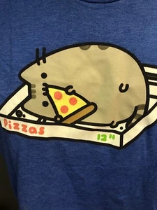Pusheen cat Blue 2XLT shirt pizzas Claire Belton comic strip types of snowman - Picture 1 of 8