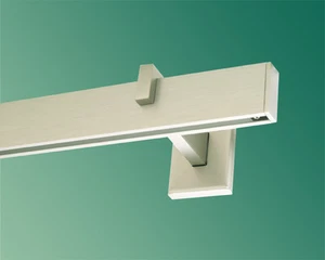 Gardinenstangen eckig Innenlaufsystem 1-läufig Maricel Aluminium Edelstahldesign - Bild 1 von 1