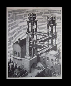 MC Escher Waterfall Realism & Optical Illusions 11x8" Graphic Art Print - Picture 1 of 8