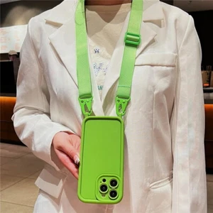 Case For iPhone 16 15 14 13 12 Pro Max Neck Strap Crossbody Lanyard Phone Cover - Picture 1 of 19
