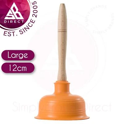 Buffalo Large Professional Premium Cup Plunger for Kitchen, Bathroom│12cm│Orange