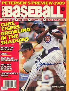 ANDRE DAWSON Signed Pro Baseball MAGAZINE Chicago CUBS EXPOS MLB HOF Mounted COA - Picture 1 of 2