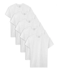 Fruit of the Loom Crew Undershirts, 5 Pack (Little Boys & Big Boys) - Picture 1 of 4