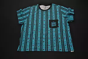 Disneyland Shirt Haunted Mansion 3XL XXXL Teal Stripes Wallpaper 1325SS - Picture 1 of 3