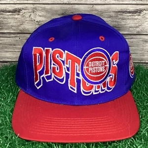 De colección Detroit Pistons Snapback Gorra Gorra Azul Rojo GCap NBA Baloncesto Años 90 - Imagen 1 de 6