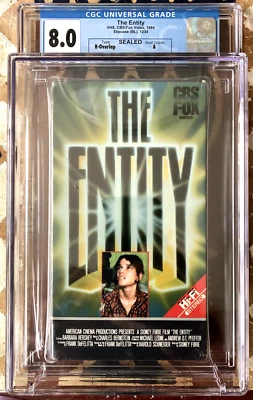 ***THE ENTITY (VHS 1984) CGC 8.0/A; WHITE CBS/FOX WMs; RARE/CULT HORROR FLICK*** - Image 1 of 3