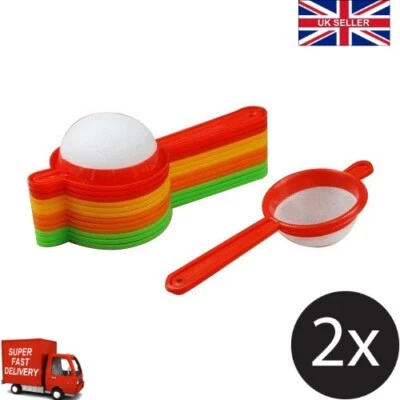 2Pcs Fine Tea Strainer Coffee Juice Food Sieve Nylon Mesh Scoop Strainer Filter  - Image 1 of 4