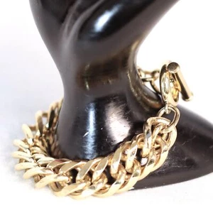 Givenchy Chunky Curb Chain Bracelet Gold Plated Toggle Clasp - Picture 1 of 8