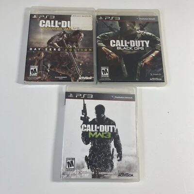 Lot of 3 PS3 Call of Duty Games - Black Ops, MW3, Advance Warfare - Image 1 of 4