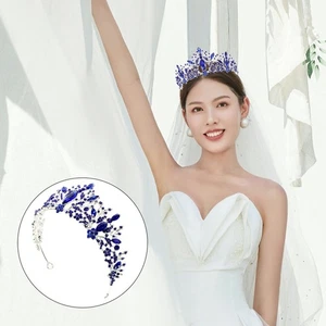 Corona barocca affascinante strass lega fascia diadema capelli anello spilla per capelli per - Foto 1 di 12