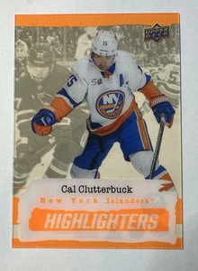 2023-24 UPPER DECK HL-7 CAL CLUTTERBUCK ORANGE SP HIGHLIGHTERS NY ISLANDERS - Picture 1 of 2