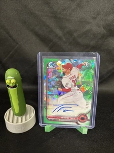 2022 Bowman Chrome Green Cracked Ice Thomas Farr 1st Prospect Auto 10/99! CPA-TF - Picture 1 of 3