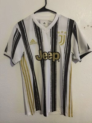 Camiseta deportiva Adidas Juventus Home 2020-2021 para hombre (talla XS blanca/negra/dorada Foto 1 de 4