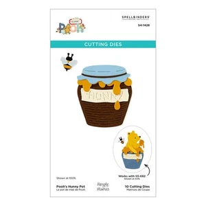 Spellbinders Etched Dies - Say Cheese Classic Pooh Collection - Pooh's Hunny Pot - Picture 1 of 6
