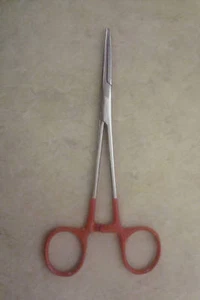 2 Kelly Thermostat Verriegelungszange 5,5" gerade chirurgische zahnmedizinische Instrumente ROT - Bild 1 von 1