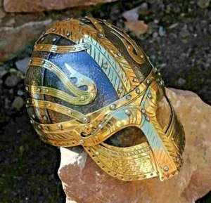 Medieval New Viking helmet Vendel Sca Larp helmet Replica Sca Larp Halloween - Picture 1 of 7