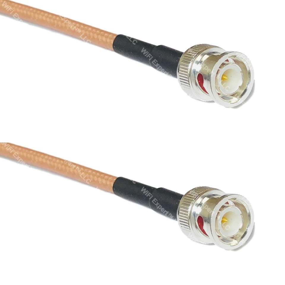 RG142 Silver BNC MALE to BNC MALE Coax RF Cable USA Lot - Image 1 of 1