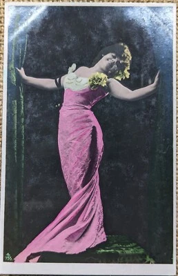 Edwardian Glamour Woman Off Shoulder Dress, Tinted Real Photo, Wildt & Kray PC - Image 1 of 3