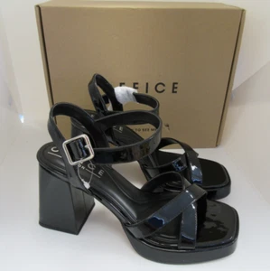 Office Harper Cross Strap Platform Sandals UK 6 Black - Picture 1 of 6