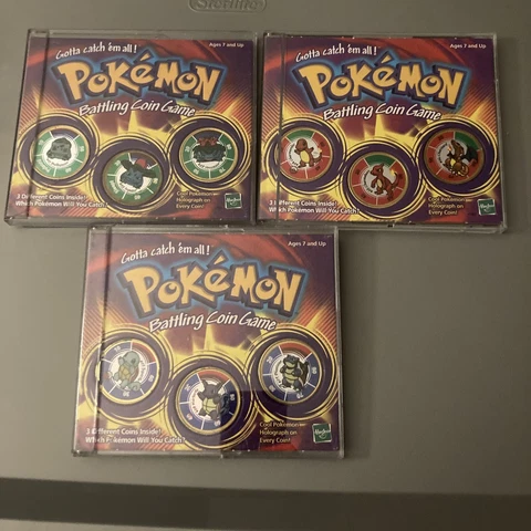1999 Hasbro Pokemon Battle Coins Starters & Evolutions complete sets Charizard Cover