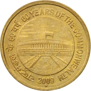India | 5 Rupees Coin | Parliament building | Km:376 | 2009 - Picture 1 of 6