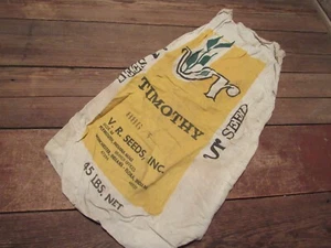 Vintage TIMOTHY UR SEEDS Burlap Bag Sack - Picture 1 of 8