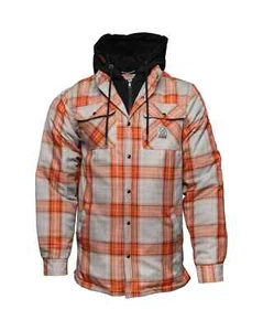 DIXXON Flannel Superior Hooded Flannel Jacket Men's Size LARGE Plaid Button - Picture 1 of 14